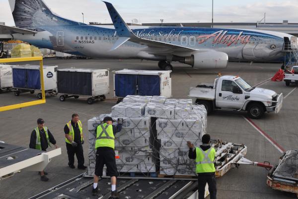 Alaska Air loading freight