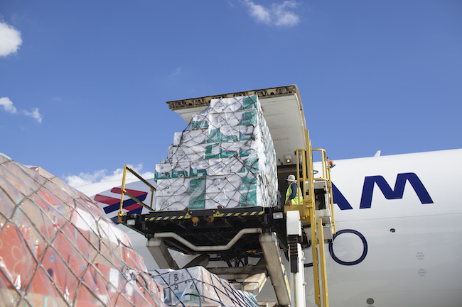 Perishables loaded onto LATAM aeroplane