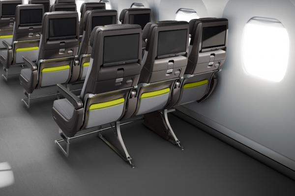 Economy class seats, cabins