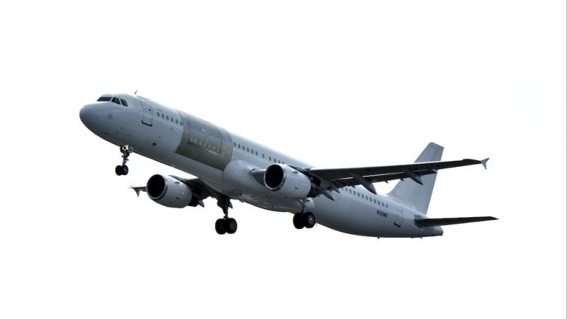 A321-200PCF freighter first flight takeoff