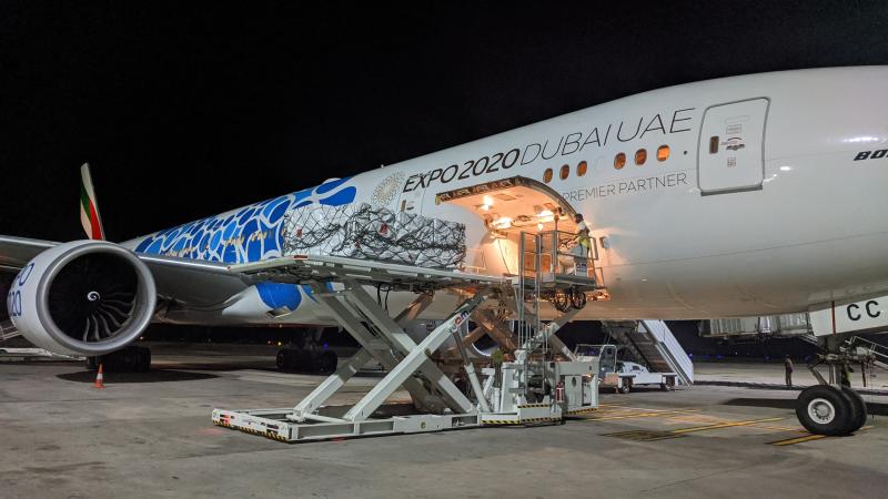 Passenger Freighter Flight transporting Pharma from Hyderabad