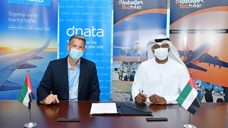dnata and Global Jet Technic signing